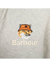 Fox Head Logo Hoodie Grey - BARBOUR - BALAAN 9