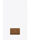 Cassandra Quilting Leather Half Wallet Brown - SAINT LAURENT - BALAAN 2