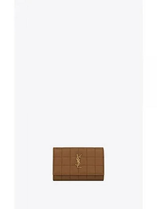 YSL logo quilted wallet 490064 - SAINT LAURENT - BALAAN 2