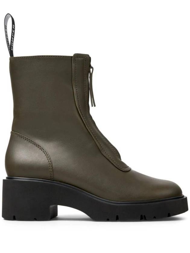 Milah Zip Leather Middle Boots Green - CAMPER - BALAAN 1