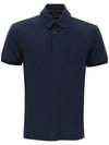 Logo Cotton Polo Shirt Navy - ETRO - BALAAN 1