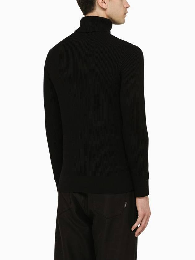 Wappen Patch Wool Turtleneck Black - STONE ISLAND - BALAAN 3