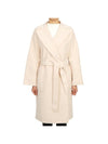 Rovo Wrap Wool Singe Coat Sand - MAX MARA - BALAAN 2