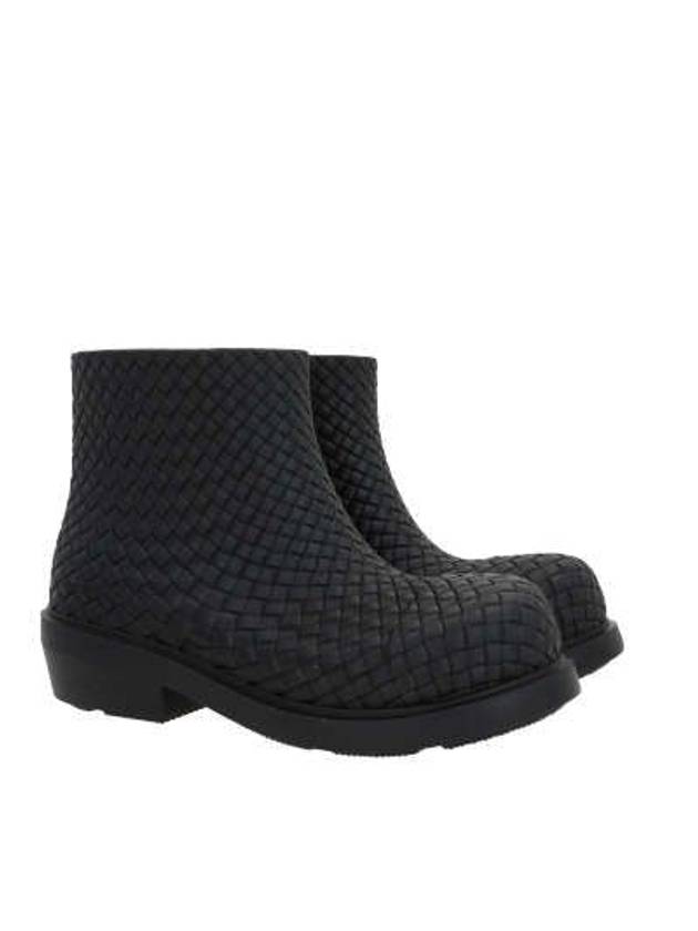 Fireman Intrecciato Leather Ankle Boots Black - BOTTEGA VENETA - BALAAN 6