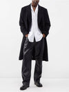 Men's Hairy Wool Whale Double Coat Black - OUR LEGACY - BALAAN 5