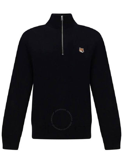 Fox Head Patch Half Zipper Sweatshirt Black - MAISON KITSUNE - BALAAN 2