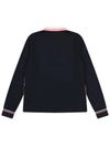 Knit Collar Point Solid T-shirt OF9053LBNAVY - ONOFF - BALAAN 3