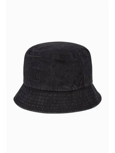 JEANS Unisex CKJ Small Monogram Logo Denim Bucket Hat 4G5042GUB1 - CALVIN KLEIN - BALAAN 1