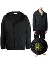 Wappen Patch Nylon Batavia Zip Up Jacket Black - STONE ISLAND - BALAAN 2