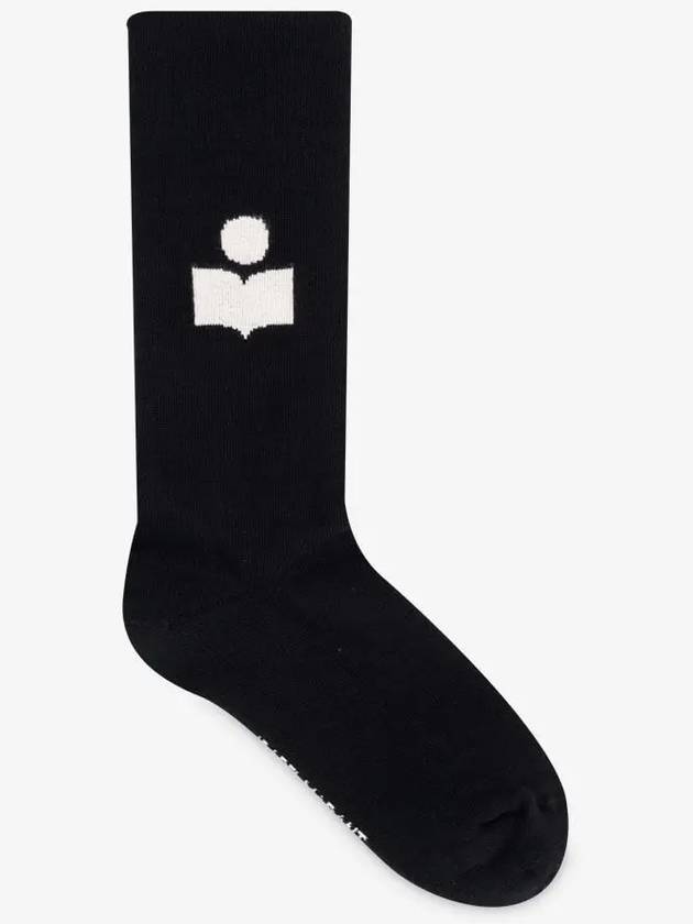 Siloqui Logo Socks Black - ISABEL MARANT - BALAAN 3