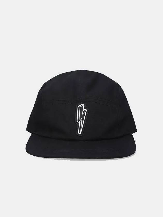 Thunderbolt Cotton Ball Cap Black - NEIL BARRETT - BALAAN 4