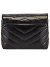 Toy Loulou Strap Shoulder Bag In Quilted Leather Black - SAINT LAURENT - BALAAN 3