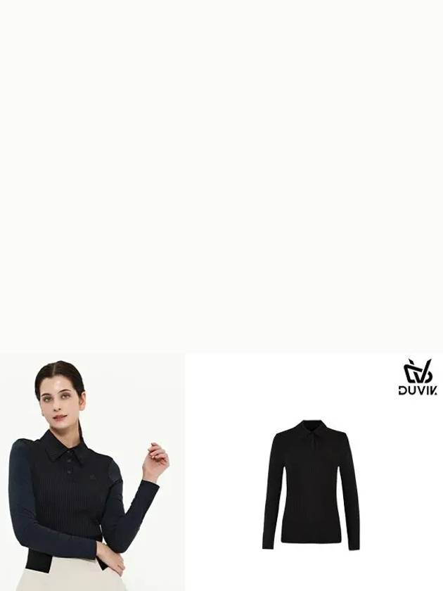 wide collar cold long sleeve t-shirt DD2WTS102BK - DUVIK - BALAAN 7