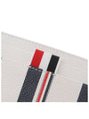 Caviar Leather Double Sided Card Wallet White - THOM BROWNE - BALAAN 5