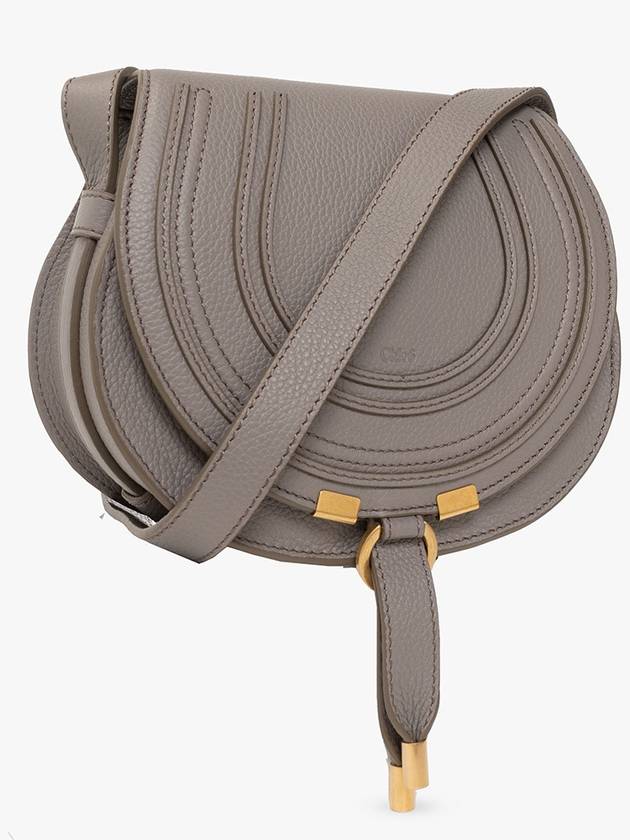 Marcie Saddle Small Grained Leather Cross Bag Grey - CHLOE - BALAAN 5