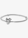 Disney Moments Pave Minnie Mouse Clasp Snake Chain Bracelet Sterling Silver - PANDORA - BALAAN.