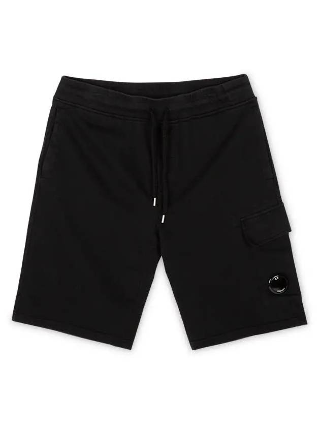 Light Fleece Utility Shorts Black - CP COMPANY - BALAAN 4