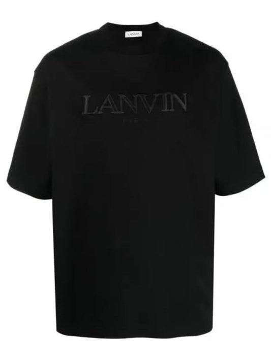 24 RMTS0026J208 10 Logo embroidered short sleeved tee - LANVIN - BALAAN 1