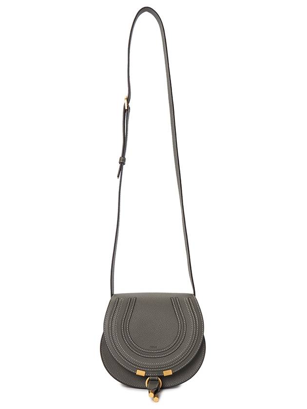 Marcie Saddle Small Grained Leather Cross Bag Grey - CHLOE - BALAAN 7