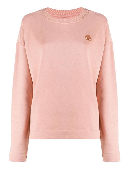 Women's Logo Hayden Brushed Sweatshirt Pink - MOOSE KNUCKLES - BALAAN 1