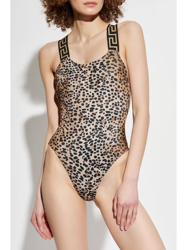 Versace One-piece Swimsuit With Animal Motif, Women's, Beige - VERSACE - BALAAN 3