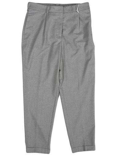 M04608 Gray onetuck turnup pants - PESERICO - BALAAN 1