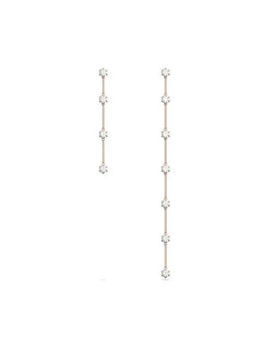 Constella Drop Earrings White Rose Gold - SWAROVSKI - BALAAN 1