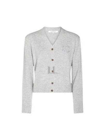 Embroidery Bold Fox Head Cardigan Grey - MAISON KITSUNE - BALAAN 2