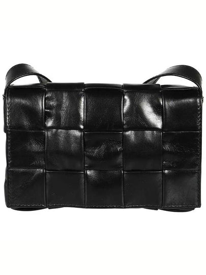 Cassette Intrecciato Small Leather Cross Bag Black - BOTTEGA VENETA - BALAAN 2