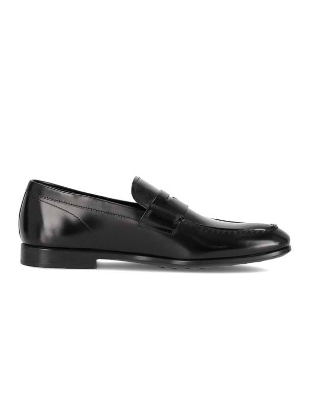 Men's Steel Logo Penny Loafer Black - TOD'S - BALAAN 1