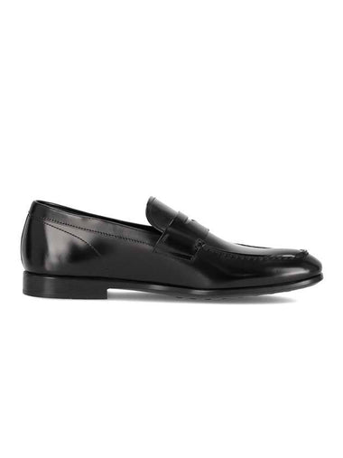 Men's Steel Logo Penny Loafer Black - TOD'S - BALAAN 1