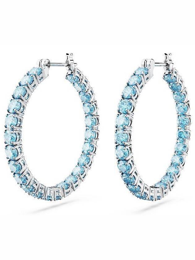 Matrix Hoop Earrings Blue - SWAROVSKI - BALAAN 3