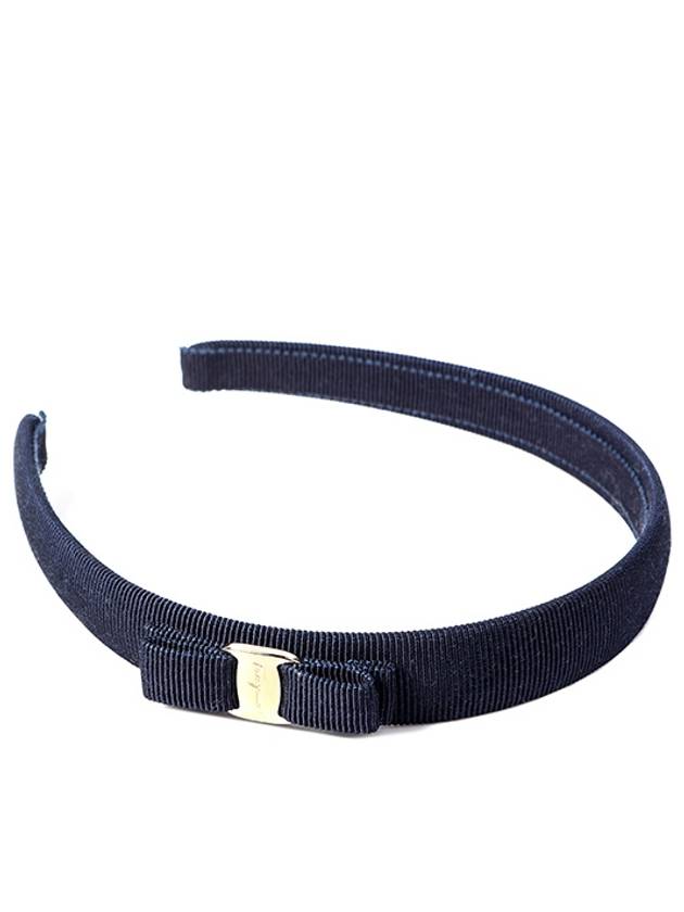 Salvatore Women's Vara Bow Hairband Navy - SALVATORE FERRAGAMO - BALAAN.