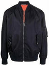 Men's Neon Back Logo Bomber Jacket Navy - VALENTINO - BALAAN 2