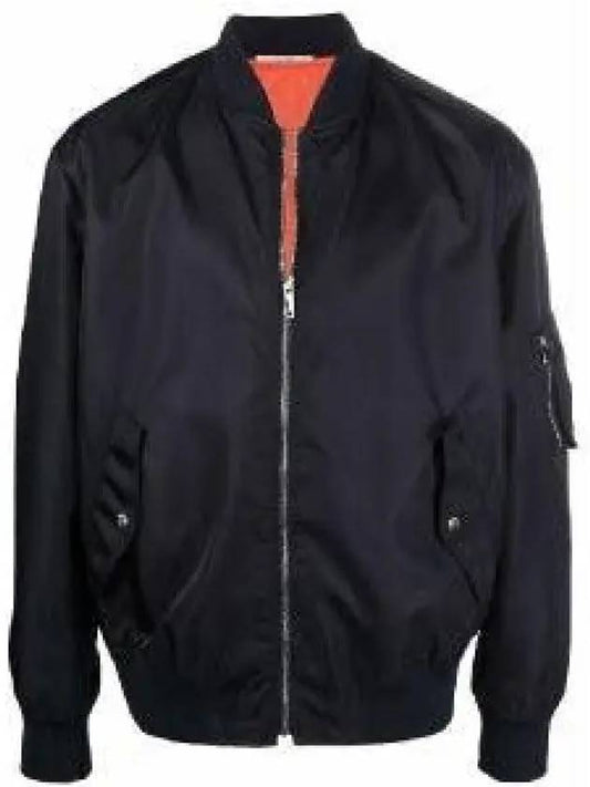 Men's Neon Back Logo Bomber Jacket - VALENTINO - BALAAN 2