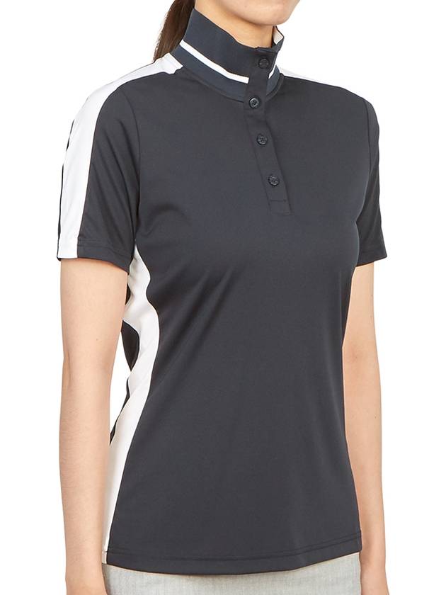 Women's PIP Short Sleeve Polo Shirt Navy - J.LINDEBERG - BALAAN 4