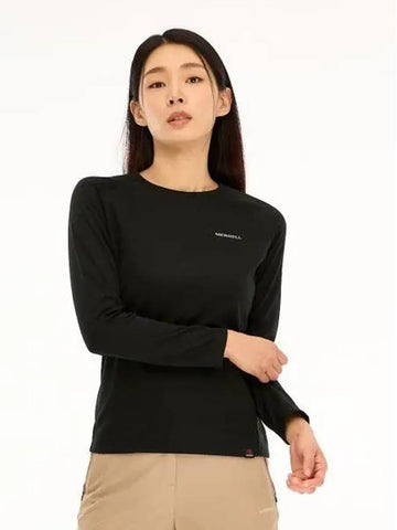 MERRELL WOMEN Polartec Power Dry Round T Shirt BLACK - MERRYMOTIVE - BALAAN 1