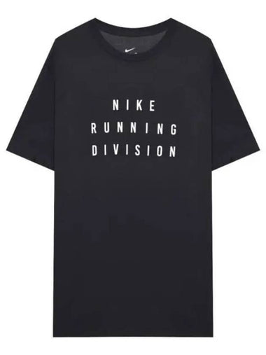 Men's Dri-Fit Run Division Short Sleeves T-Shirt Black - NIKE - BALAAN 1