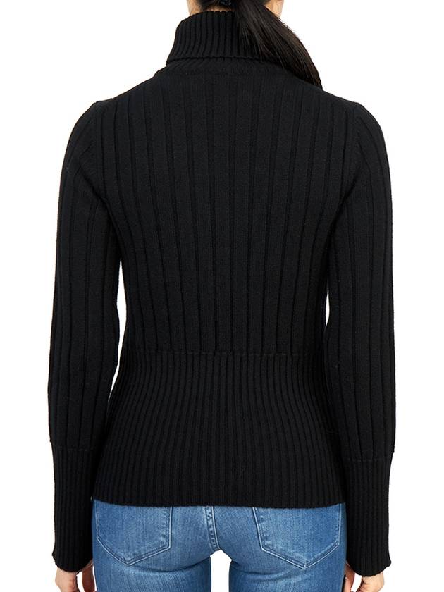 Ribbed Knit Turtleneck Black - TORY BURCH - BALAAN 5