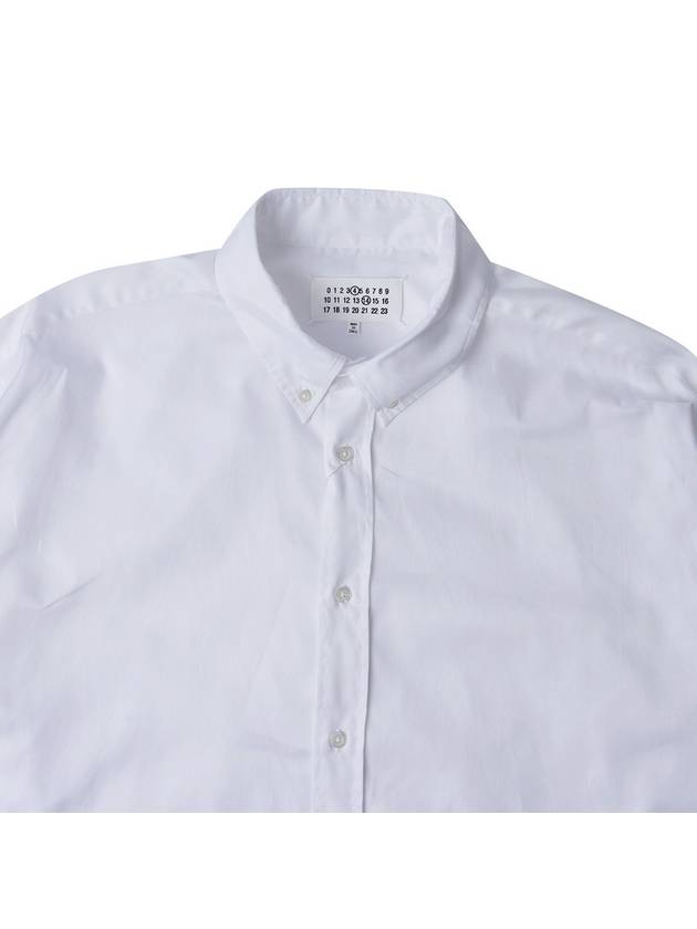 Oversized Fit Oxford Long Sleeve Shirt White - MAISON MARGIELA - BALAAN 4