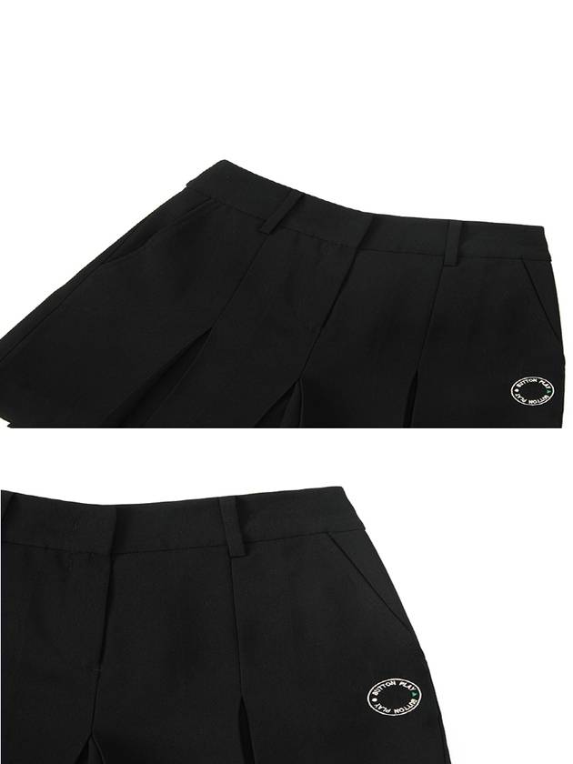 Pleated Skirt Pants Black - BUTTONPLAY - BALAAN 4