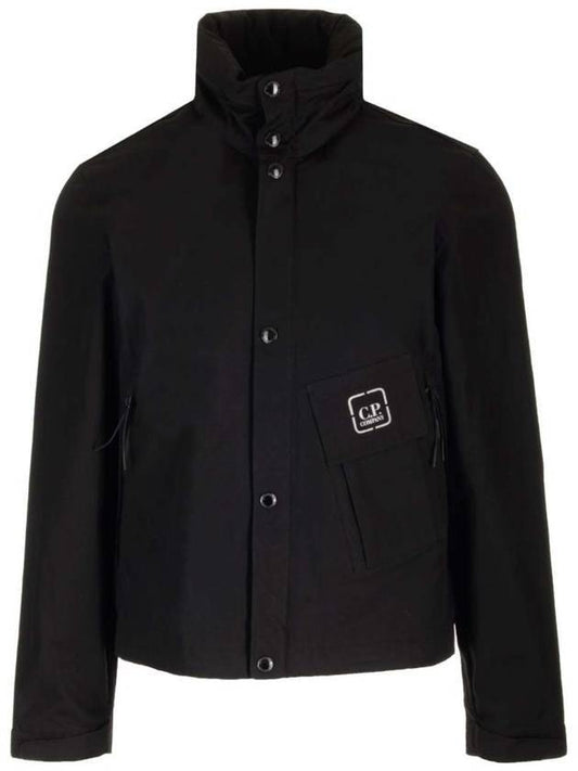 Metropolis Series HyST Stand Collar Zip Up Jacket Black - CP COMPANY - BALAAN 1