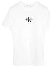 Monologo Short Sleeve T-Shirt White - CALVIN KLEIN - BALAAN 2