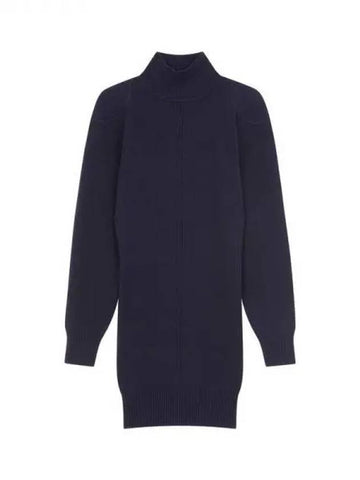 Open back knitted wool dress navy 271340 - STELLA MCCARTNEY - BALAAN 1