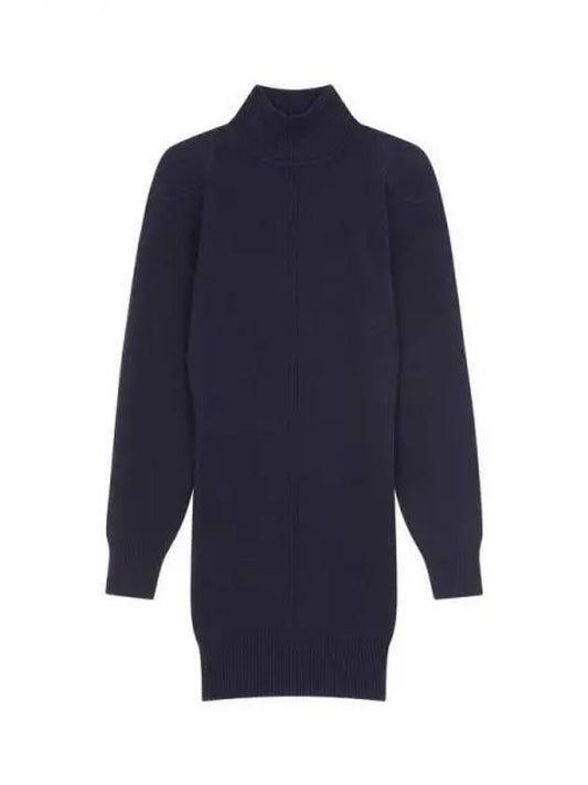 Open back knitted wool dress navy 271340 - STELLA MCCARTNEY - BALAAN 1