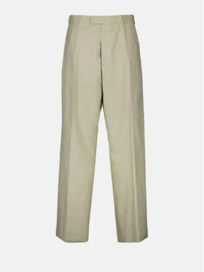 Silk Cotton Pleated Slacks Beige - DIOR - BALAAN 2