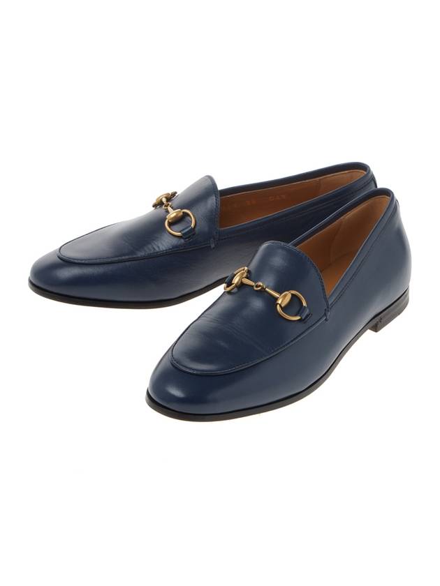 Jordaan Leather Loafers Blue - GUCCI - BALAAN 1