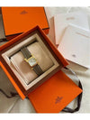 H Hour Heure 25mm PM Small Etoope Gold Frame Gilt Wristwatch - HERMES - BALAAN 3