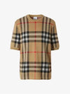 Men's Jacquard Check Pattern Silk Wool Knit Top Beige - BURBERRY - BALAAN 2