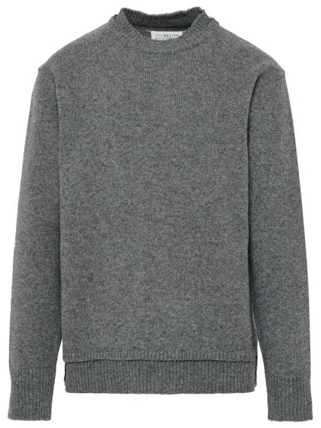 Back Stitch Elbow Patch Knit Top Grey - MAISON MARGIELA - BALAAN 2